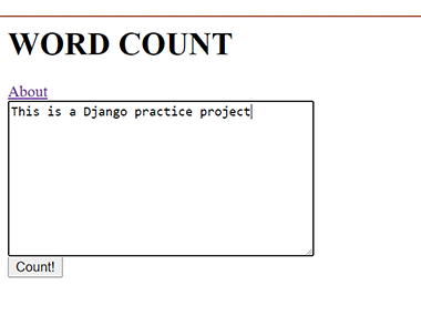 Word Counter in Django